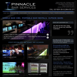 Screen shot of the Pinnacle Bar Services website.