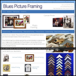 Screen shot of the Blues Picture Framing website.