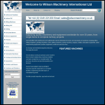 Screen shot of the Wilson Machinery International Ltd website.
