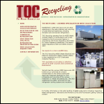 Screen shot of the Toc Recycling Ltd website.