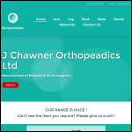 Screen shot of the J Chawner Surgical Belts Ltd website.