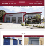 Screen shot of the Ashlock Door Systems Ltd website.