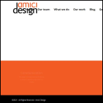 Screen shot of the Amici Design Ltd website.