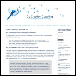 Screen shot of the Co-Creation Coaching website.