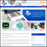 Screen shot of the RGS Labels website.