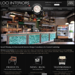 Screen shot of the Loci Interiors website.