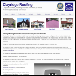 Screen shot of the Clayridge roofing website.