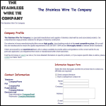 Screen shot of the The Stainless Wire Tie Co. Ltd website.