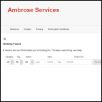 Screen shot of the Ambrose Office Manager Services website.