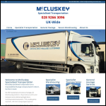 Screen shot of the Mccluskey Ltd website.