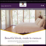 Screen shot of the Charisma Blinds & Bedding website.