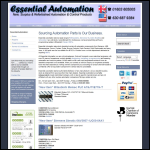 Screen shot of the Essential Automation Ltd website.