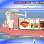 Screen shot of the Venus Enterprises Ltd website.