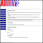 Screen shot of the Abasys Ltd website.