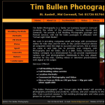 Screen shot of the Tim Bullen Photography website.