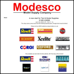 Screen shot of the Tool & Model Supplies website.