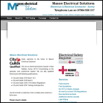 Screen shot of the Mason Electrical Solutions website.