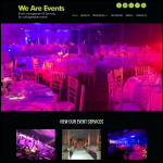 Screen shot of the We Are Events website.
