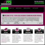 Screen shot of the P2C Communications website.