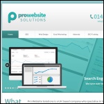 Screen shot of the Pro Website Solutions Ltd website.