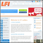 Screen shot of the L F I Ltd website.