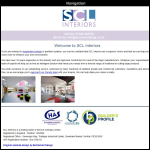 Screen shot of the S C L Interiors website.