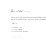 Screen shot of the The Warmfield Group website.