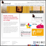 Screen shot of the Admiral Cleaning Supplies Ltd website.