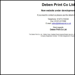 Screen shot of the The Deben Print Co. Ltd website.