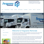 Screen shot of the Fergusons Removals website.