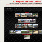 Screen shot of the P J Kingwell & Sons Ltd website.