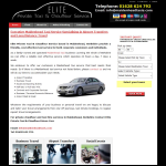 Screen shot of the Elite Private Taxi & Chauffeur Service website.