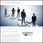 Screen shot of the Gradient Business Finance Ltd website.