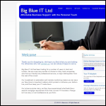 Screen shot of the Big Blue It Ltd website.