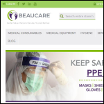 Screen shot of the Beaucare Medical Ltd website.