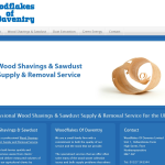 Screen shot of the Woodflakes of Daventry Ltd website.