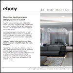 Screen shot of the Ebony Interior Design website.