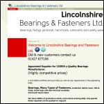 Screen shot of the Lincolnshire Bearings & Fasteners Ltd website.