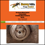 Screen shot of the Surrey Hills Wasp Nest Removal website.