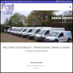 Screen shot of the Aquablast Drain Services website.