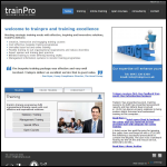 Screen shot of the Trainpro Ltd website.