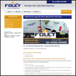Screen shot of the Foley Hire Ltd website.