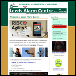 Screen shot of the Leeds Alarm Centre website.