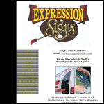 Screen shot of the Expression Signs website.