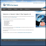 Screen shot of the Network Cable & Pipe Supports Ltd website.