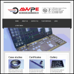 Screen shot of the A W Precision Engineering Ltd website.