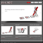 Screen shot of the Anjec Computers Ltd website.