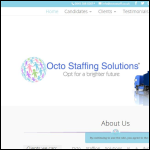 Screen shot of the Octo Staffing Solutions website.