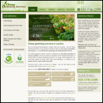 Screen shot of the Cheap Gardening Services website.