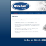 Screen shot of the White Rose Data Management Ltd website.